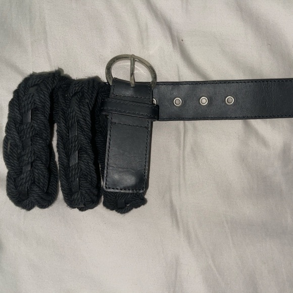 3 Talbots boho belts. Woven, canvas, leather. Size 34 (M/L). White, black, beige - Picture 3 of 5